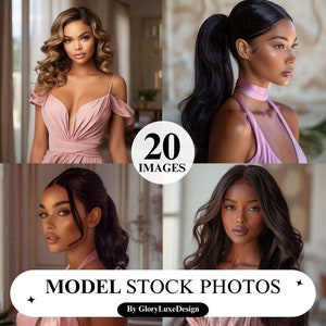 AI Hair Model Stock Photos: Luxury Salon Images (Commercial Use)