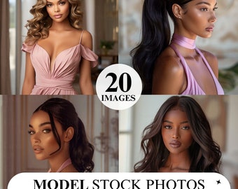 AI Hair Model Stock Photos: Luxury Salon Images (Commercial Use)