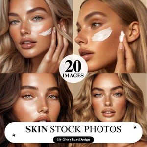 高級スキンケアのストック写真、スキンケアウェブサイト向けスキンケアモデル、スキンケアInstagramテンプレート、スキンケアビジネスモデル、ブロンドヘア