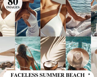 80 anonieme zomerstrandmarketingfoto&#39;s, Aesthetic Lifestyle Reizen, stockfoto&#39;s van beauty, website Instagram Social Media Post Reel Cover