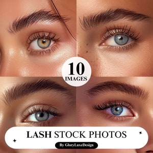 Lash & Brow Stock Photos: AI-Generated Beauty Images (10 JPGs)