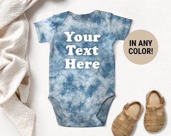 Custom Personalized Tie Dye Baby Bodysuit or Toddler T-Shirt / Custom baby outfit