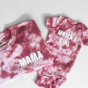 Custom Mama and Mama's Girl Matching Tie Dye Mom and Baby or Toddler Matching Set