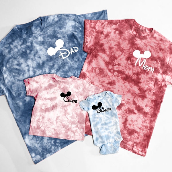 Custom Matching Tie Dye Disney Shirts, Disney Shirts, Disney Trip Shirts, Disney Vacation Shirts, Disney Family Shirts, Family Tie Dye