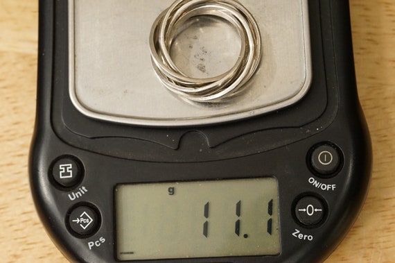 Quintuple Interlocked Five Band 925 Sterling Silv… - image 2