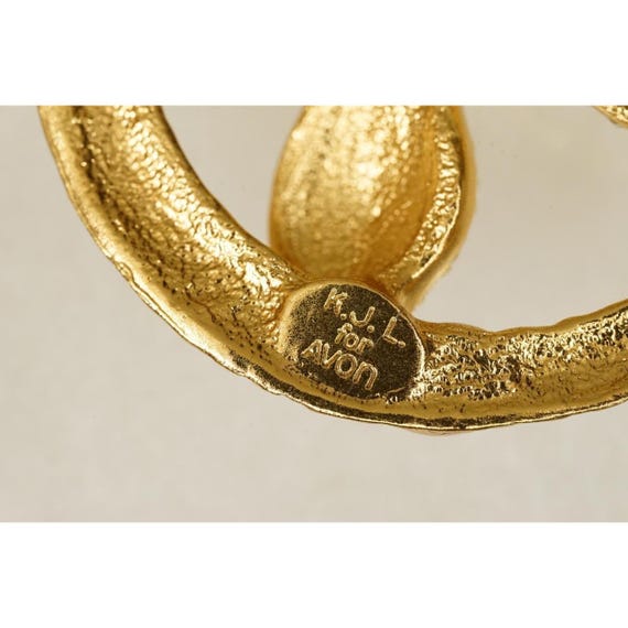 Rare Estate Jewelry Gold Tone Kenneth Jay Lane Av… - image 4