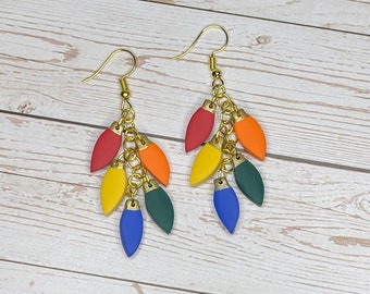 Christmas lights earrings