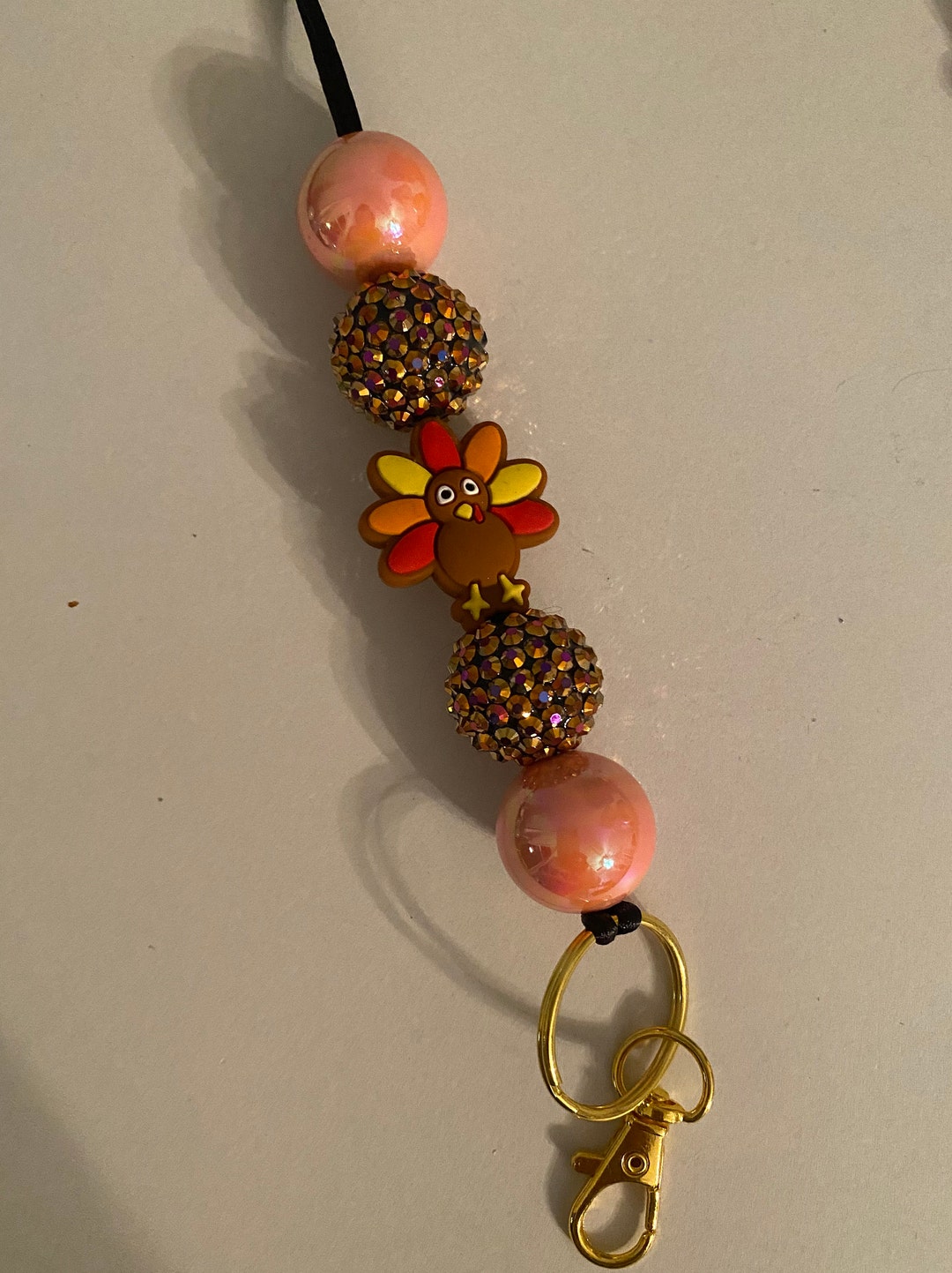 Turkey Lanyard Thanksgiving Lanyard Teacher Lanyard Etsy