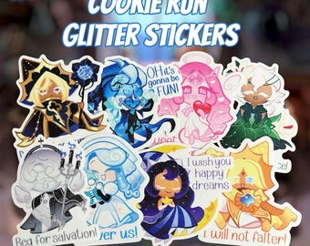 Cookie Run Stickers | Shadow Milk, White Lily, Pure Vanilla, Eternal Sugar, Moonlight, Seltzer, Doughael Cookie