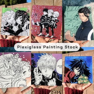 Anime Plexiglass Painting | Anime Acrylic Painting | Handmade