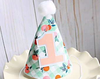 One Sweet Peach Hat, Peach First Birthday, Sweet Peach First Birthday Banner, First Birthday Hat, Sweet One First Birthday Banner