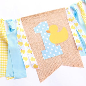 Duck First Birthday, Rubber Ducky First Birthday Banner, First Birthday Hat, Rubber Duck First Birthday Banner