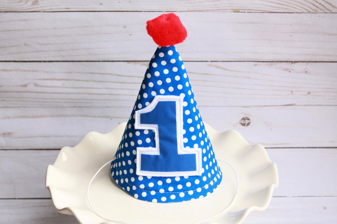 First Birthday Party Hat 1st Birthday Hat First Birthday Etsy