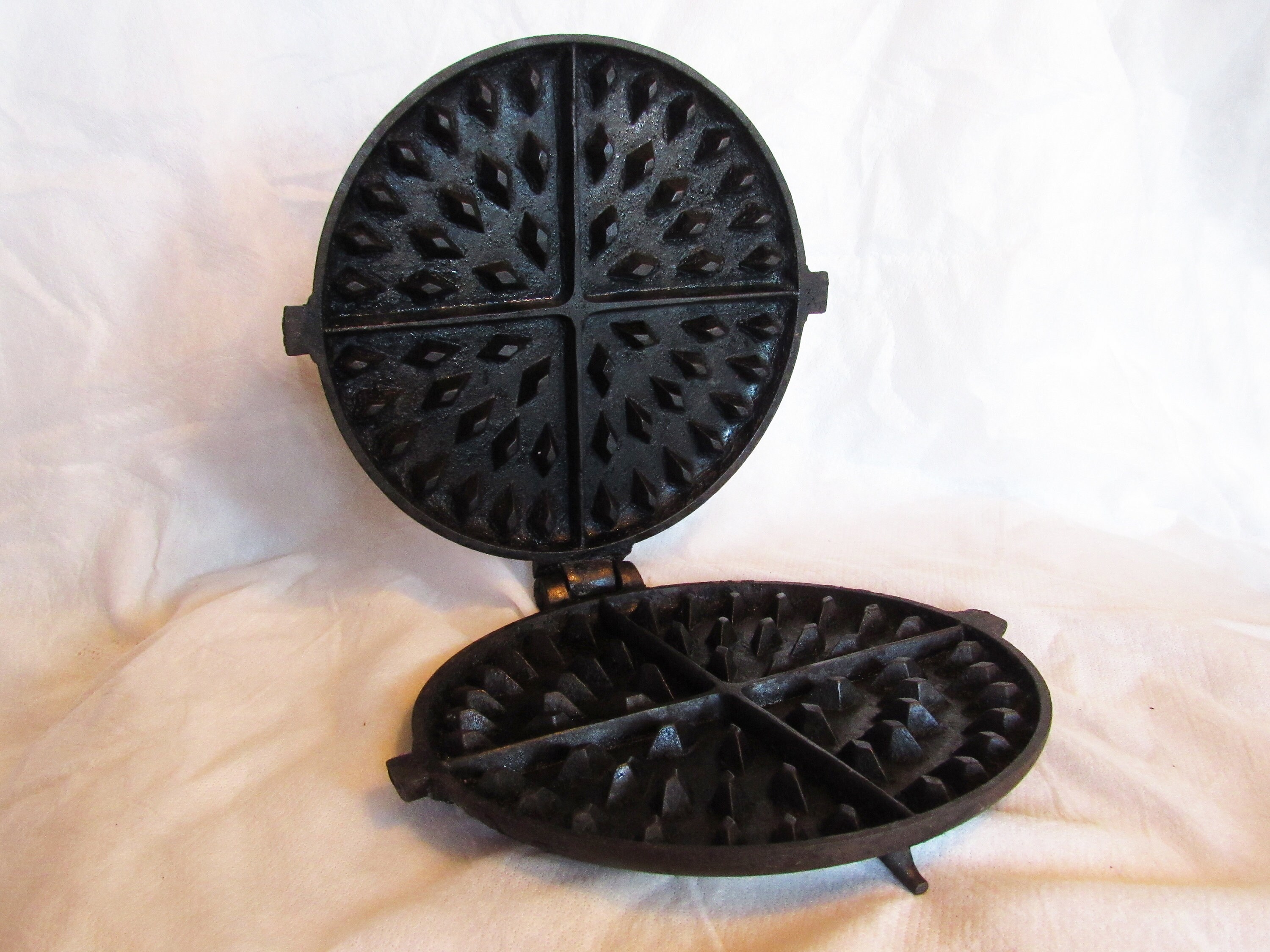 antique cast iron waffle maker for sale