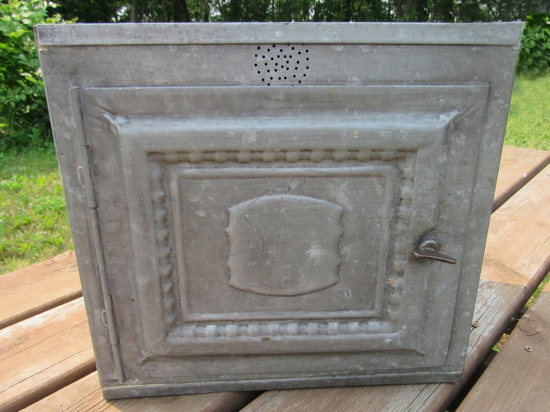 Antique Galvanized Pie Safe Etsy