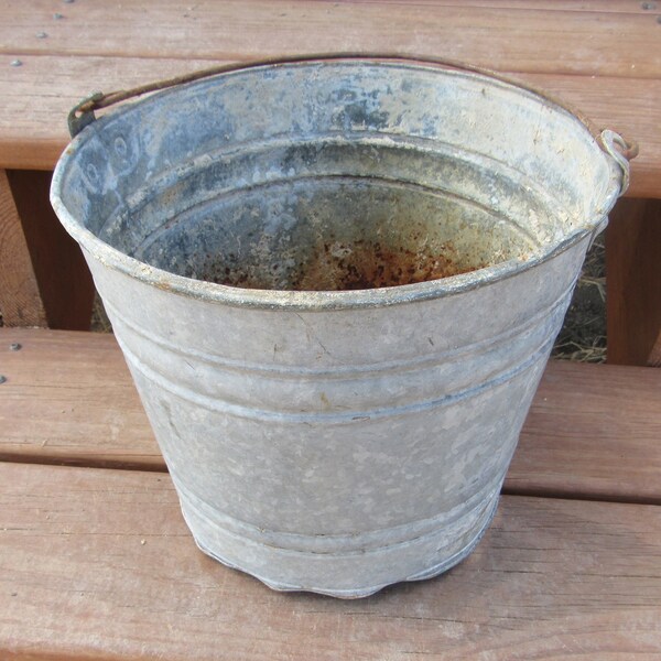 Galvanized Bucket Etsy