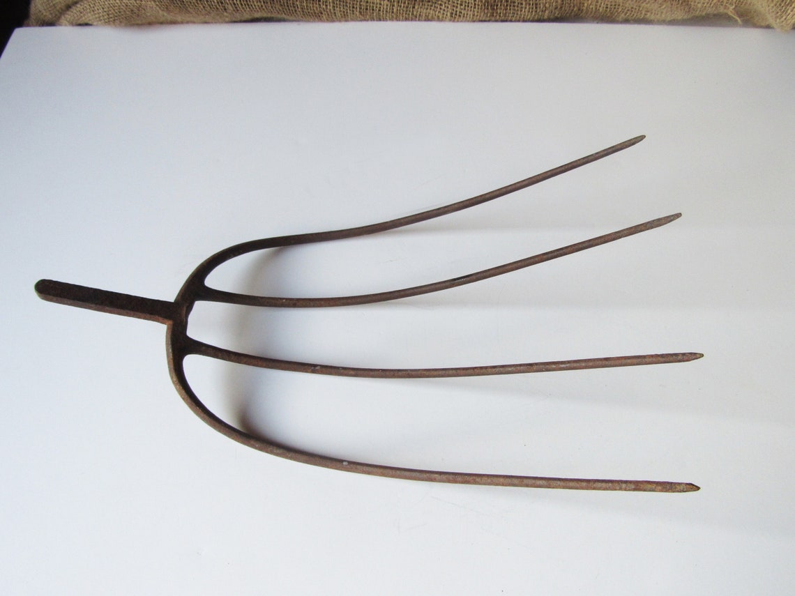 Price Reduced Antique Pitch Fork Head Etsy