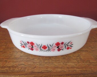 Vintage Cake Pan Circa 1960\u2019s Fire King Primrose Cake Pan Milk Glass Cake Dish Vintage Cake Pan Circa 1960\u2019s Fire King Primrose Cake Pan Milk Glass Cake Dish
