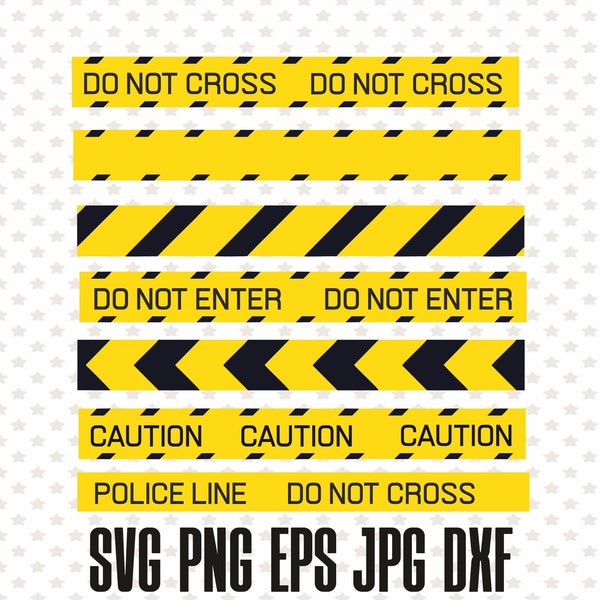 Police yellow tape svg, caution tape svg, do not cross png, do not enter svg, caution line clipart