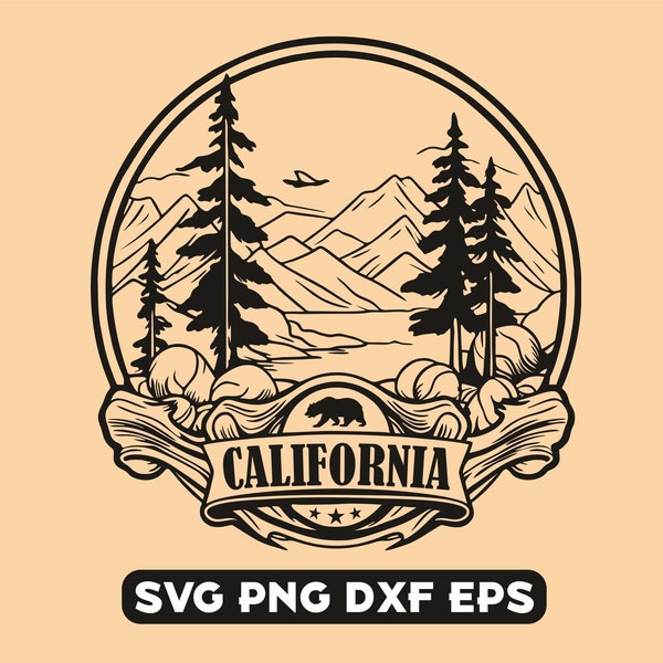 California svg, California state clipart, US state emblem