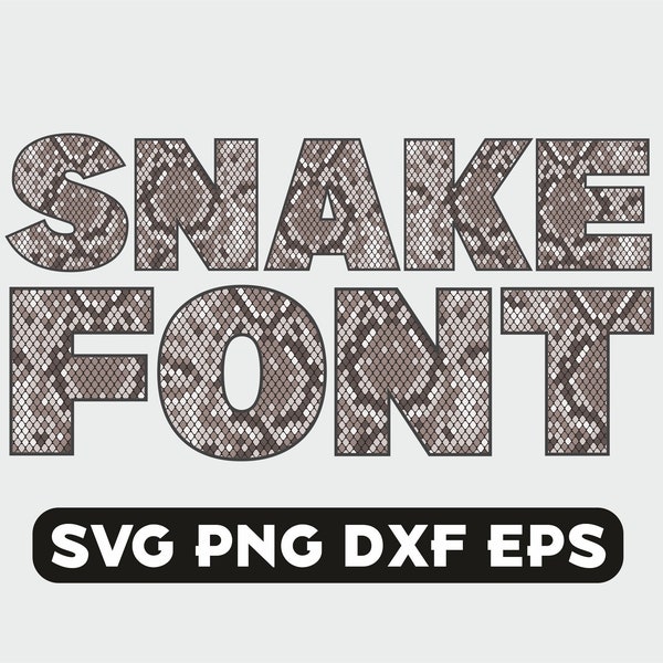 Snake font, snake svg, snake skin pattern, animal font, wild animals svg, wild life alphabet