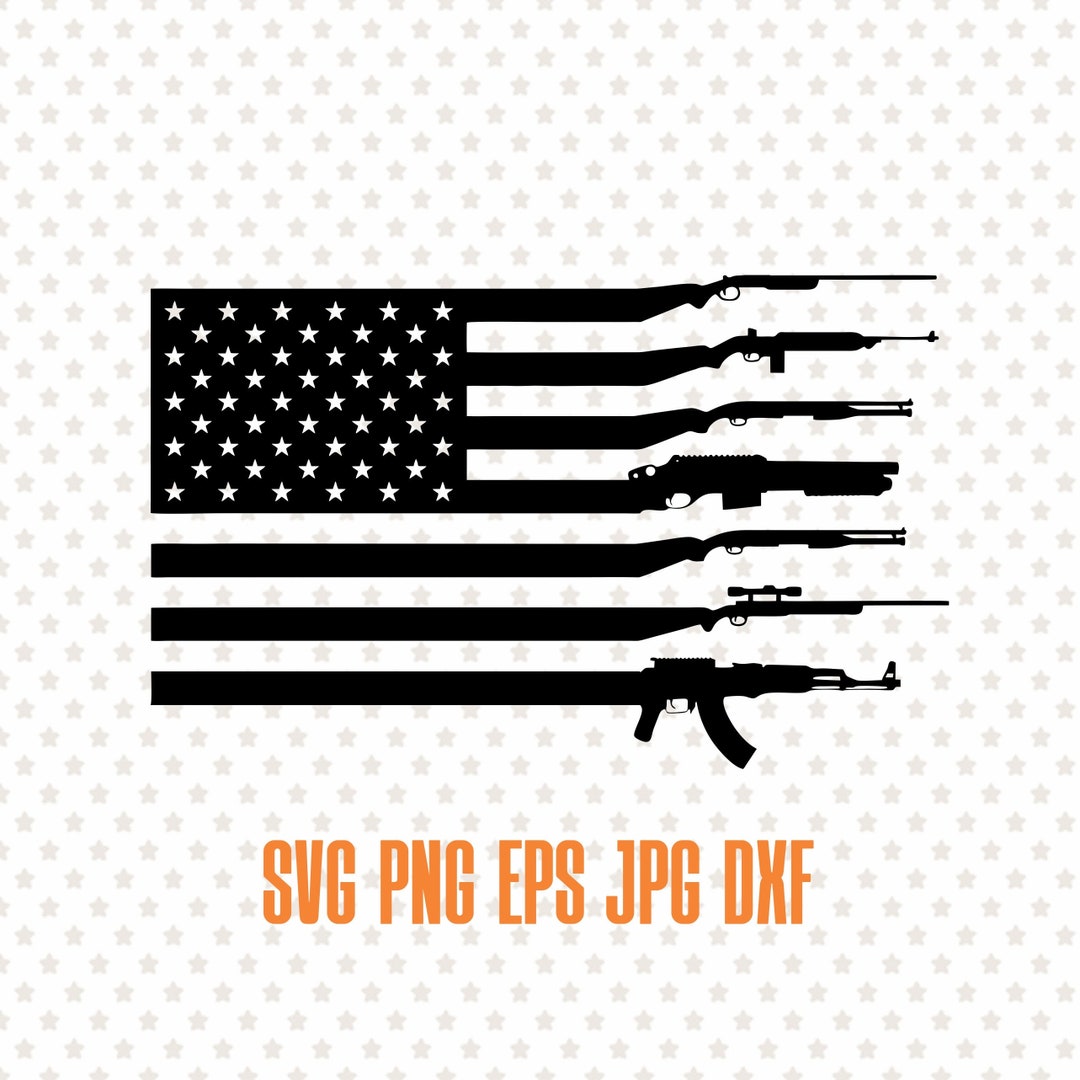 American Gun Flag Svg, Us Gun Flag Png, American Flag Svg, 2nd