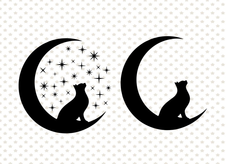Download Cat And The Moon Svg Design Zentangle Cat On The Moon Svg Mandala Moon Vector Cat Moon Silhouette Drawing Illustration Art Collectibles Wearefunnel Com
