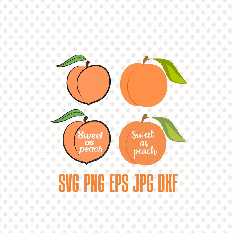 Download Sweet as peach svg cut files vector peach silhouette fruit ...