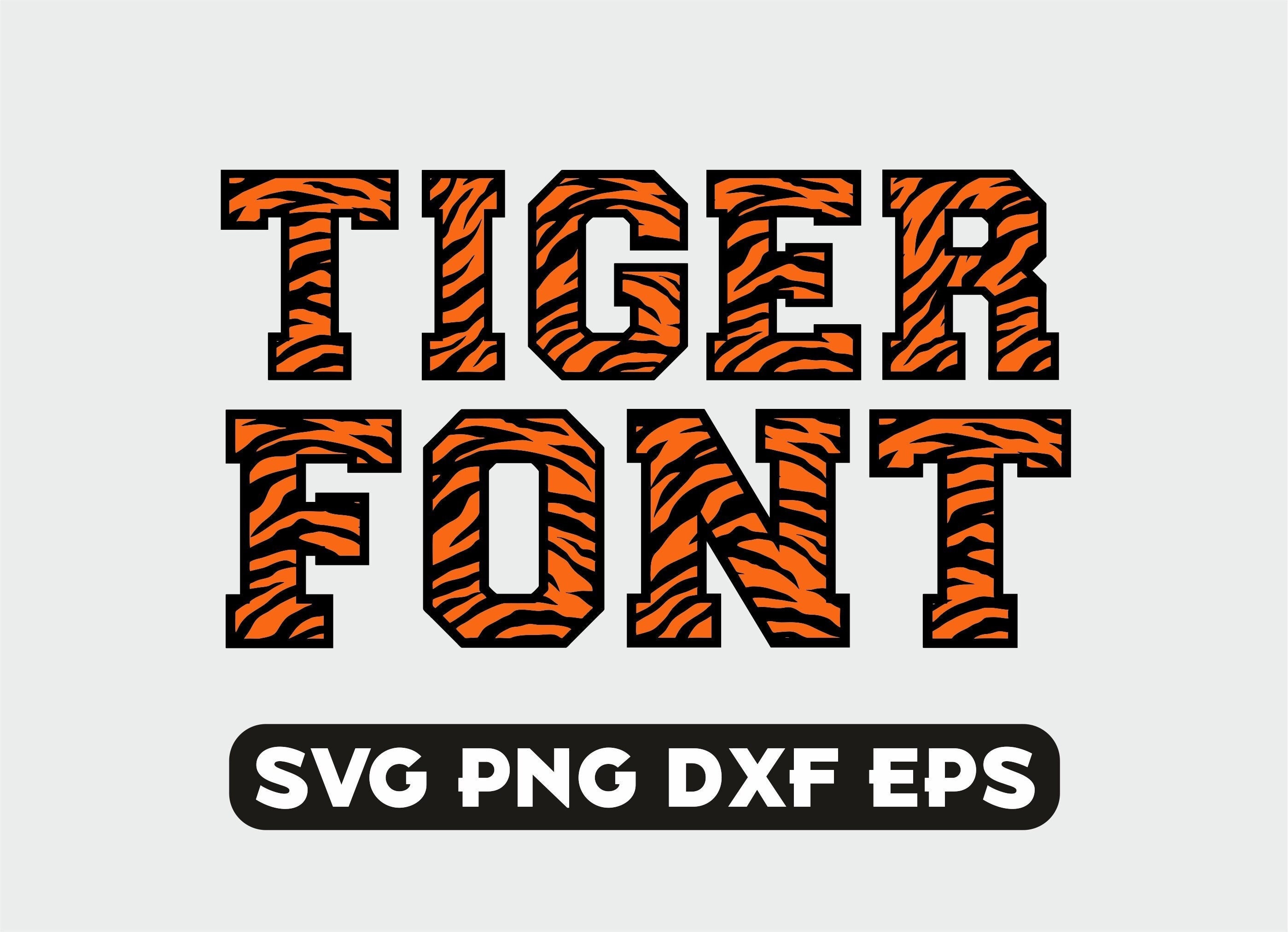 Tiger svg Tiger Schrift Tiger Alphabet Tier Schriftart | Etsy