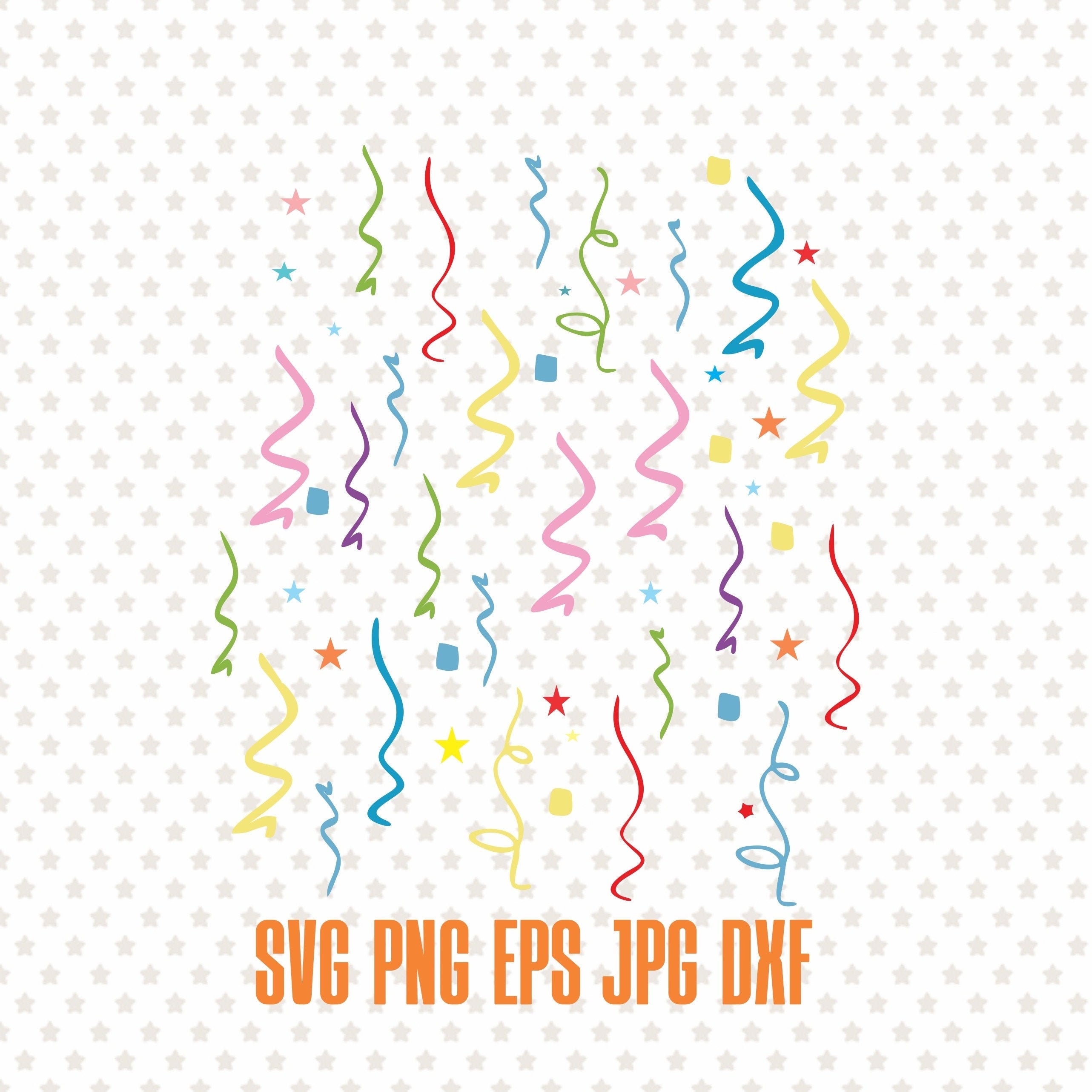 Confetti Svg Birthday Confetti Png Party Clipart Confetti Etsy