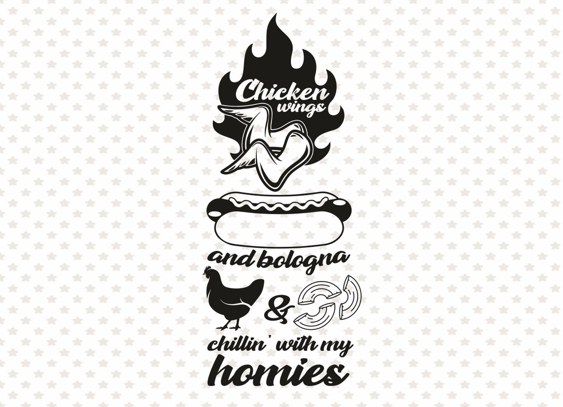 Chicken wing chicken wing hot dog and bologna chicken and Etsy