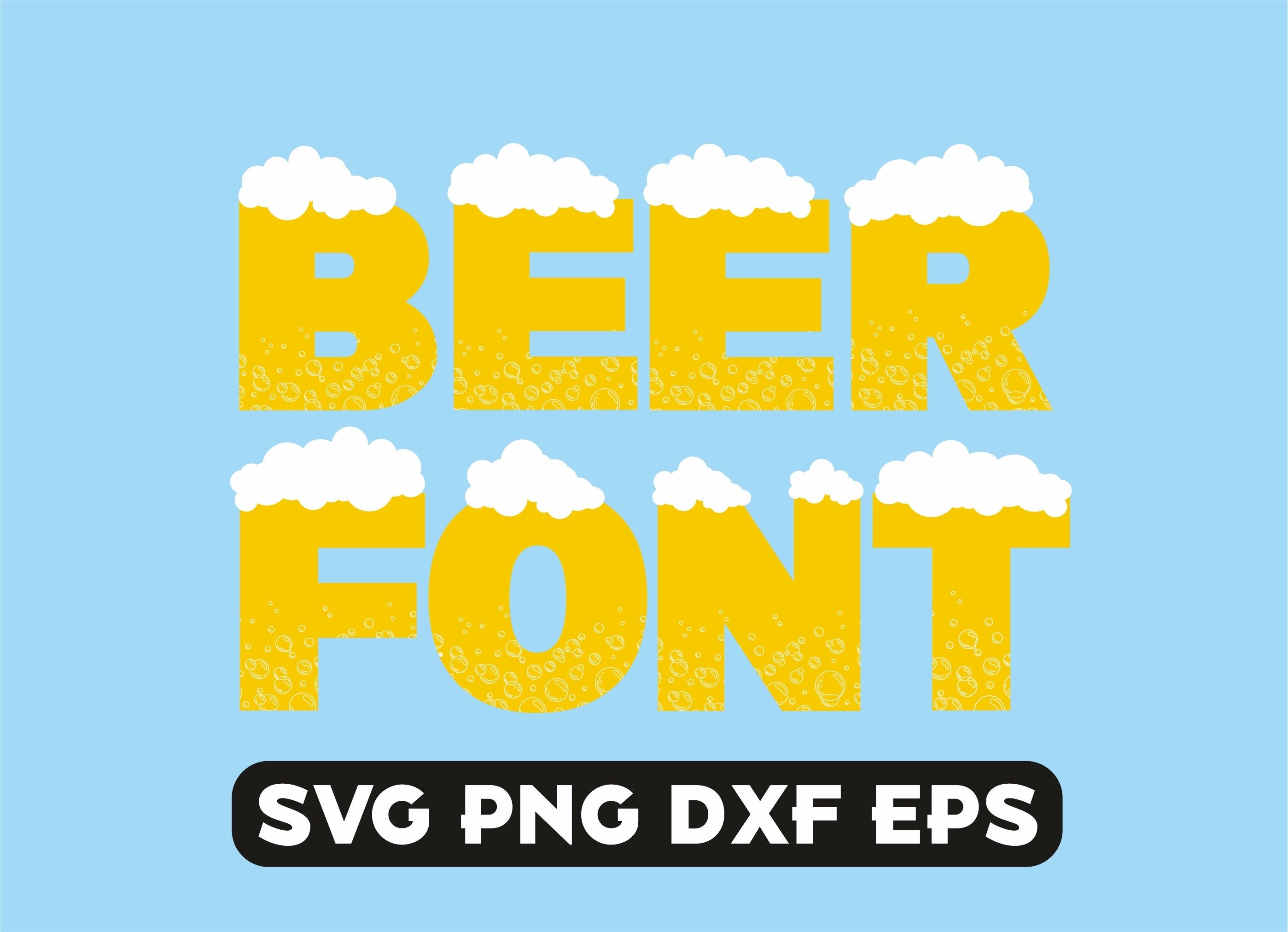 Beer Font Beer Svg Drinking Svg Alcohol Svg Beer Alphabet Etsy Canada