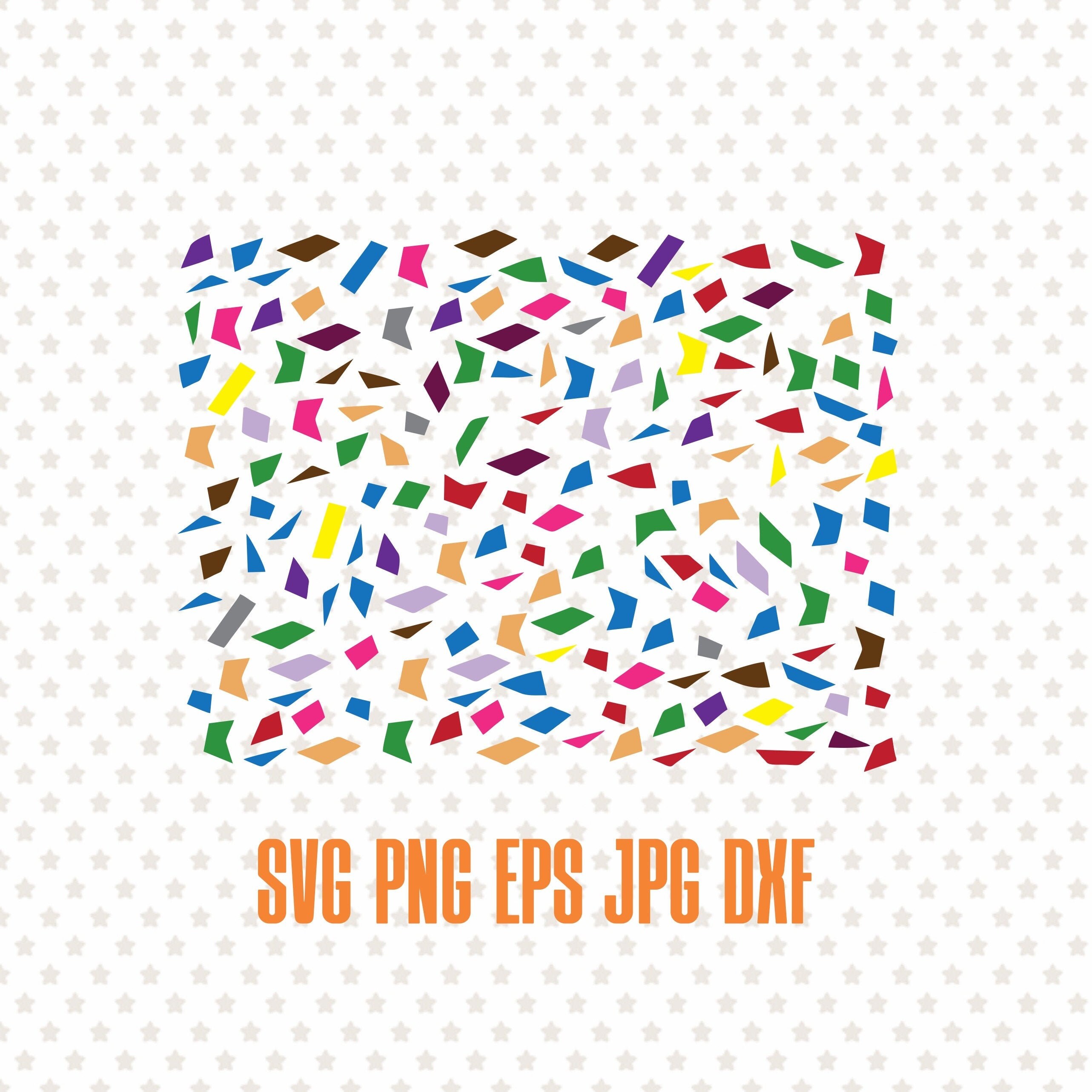 Confetti Svg Cut File Vector Birthday Confetti Dxf Etsy