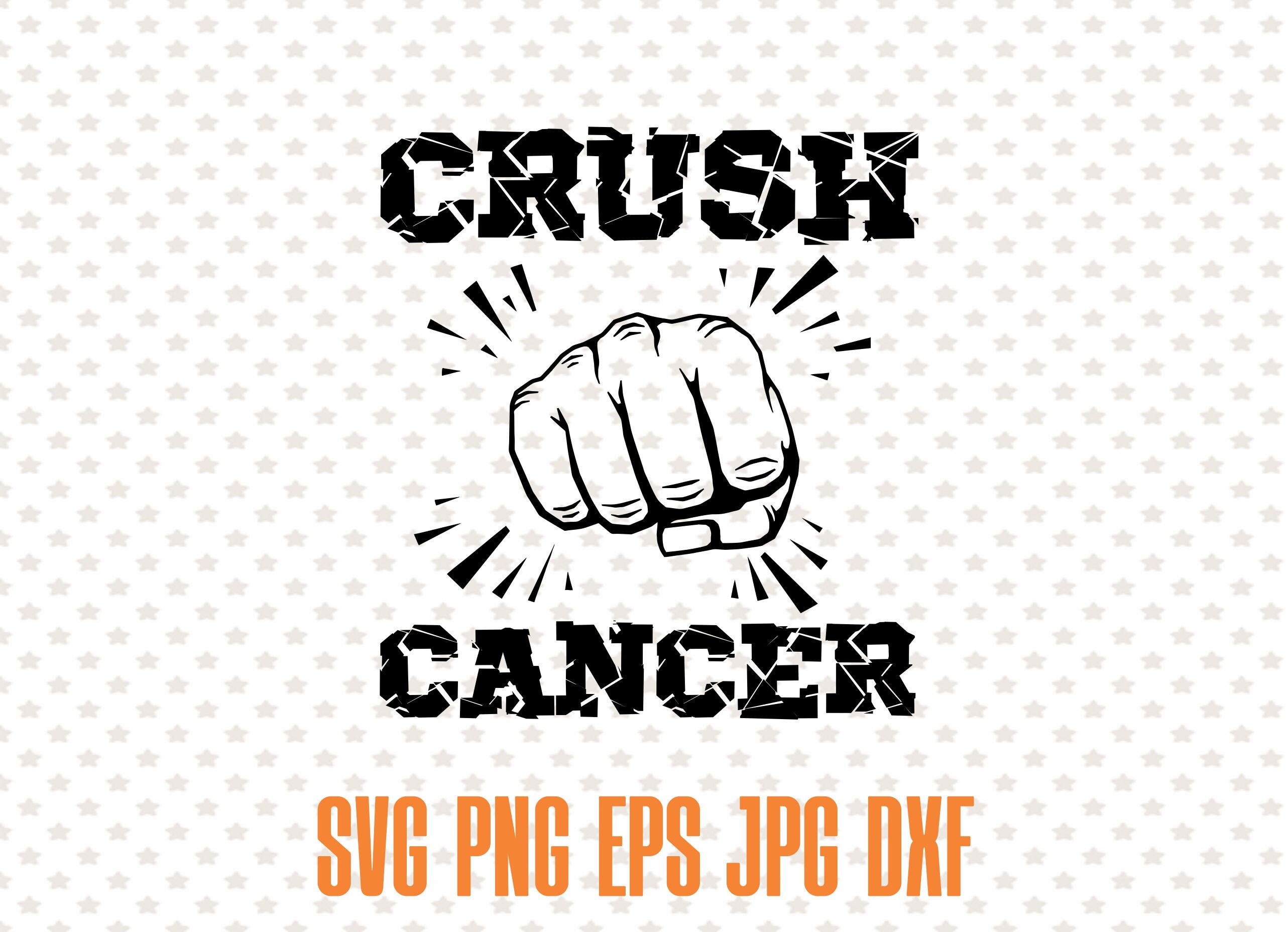 Crush cancer svg printable design Vector cancer awareness | Etsy