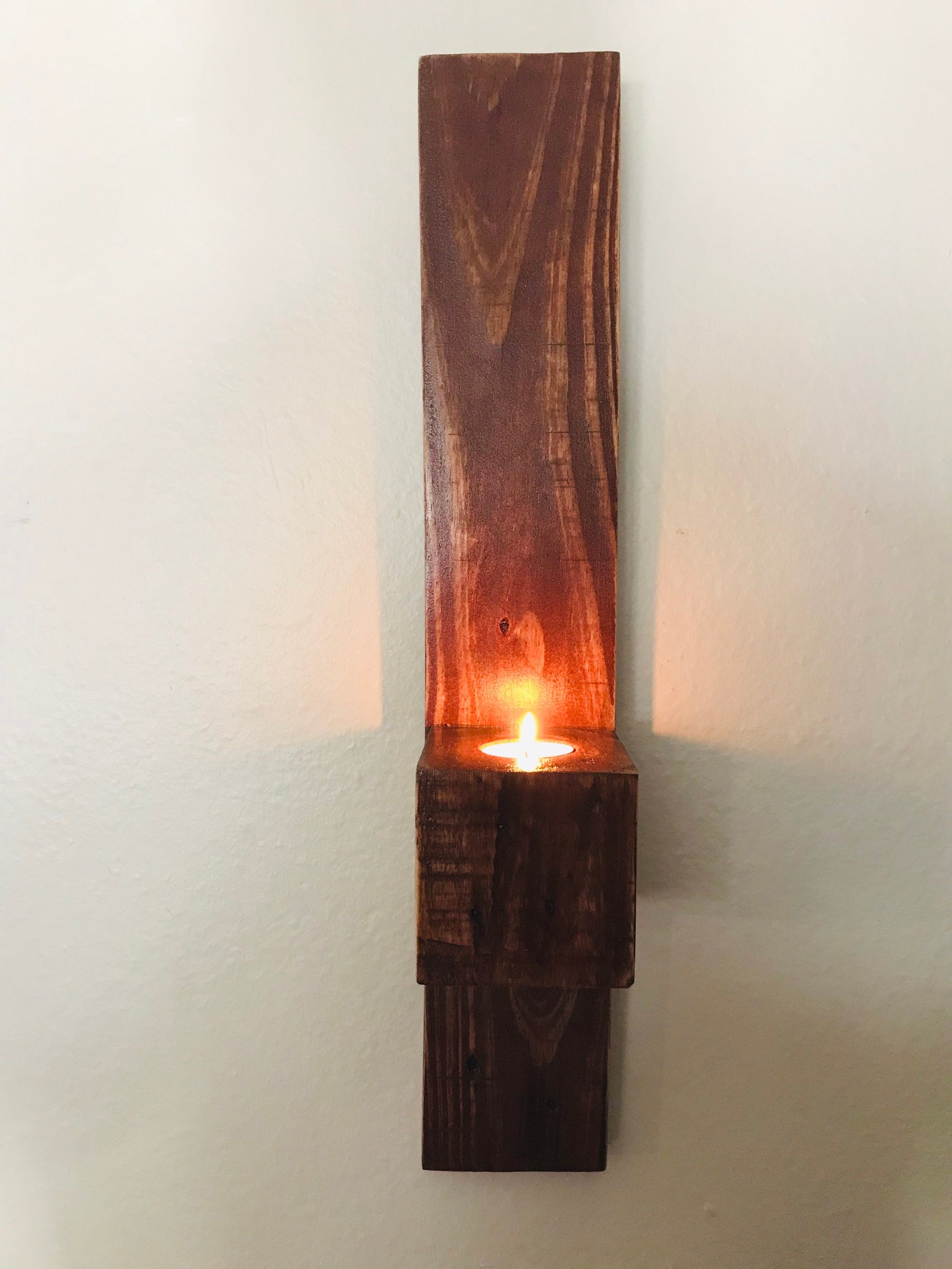 Rustic Wall Mounted Tea Light Candle Holder/air Plant Succulent