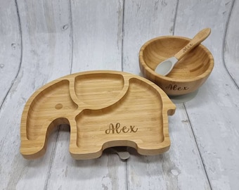 Bamboo Plate Set Etsy
