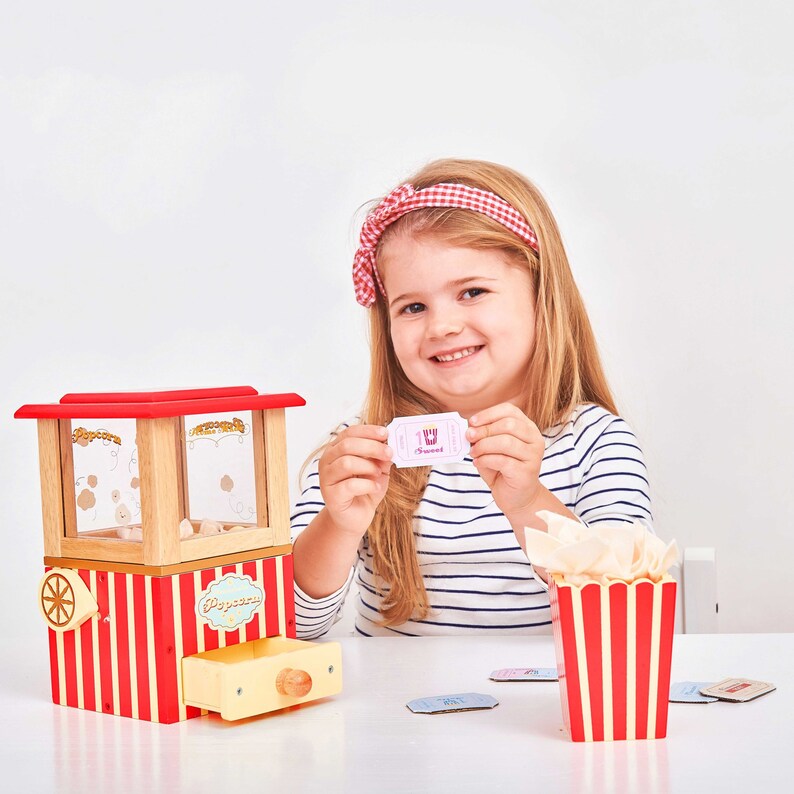 Personalised Wooden Toy Popcorn Machine Perfect for Etsy UK