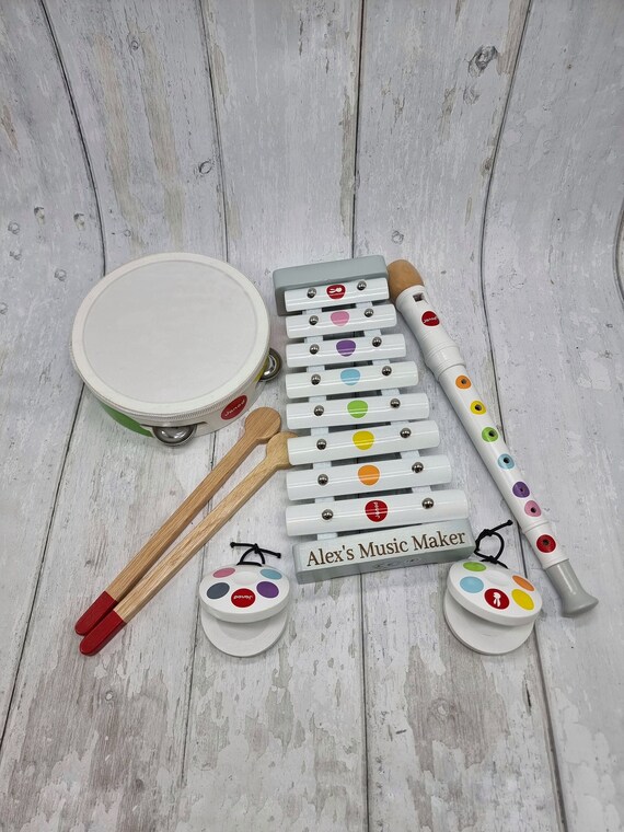 Personalised Wooden instrument set Musical instruments Etsy