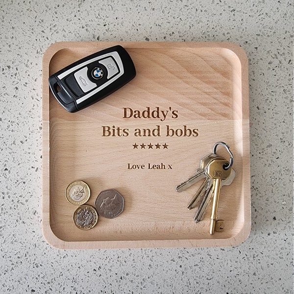 Personalised bits and bobs tray, Fathers day gifts , Gift ideas for him, Gift for Daddy, Personalised gift for him, Coin bowl
