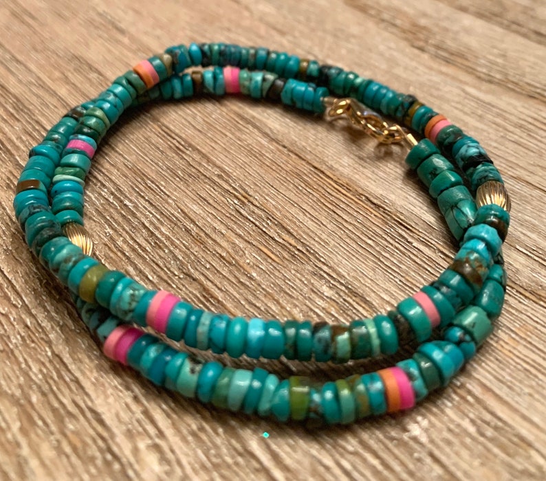 Turquoise double wrap bracelet