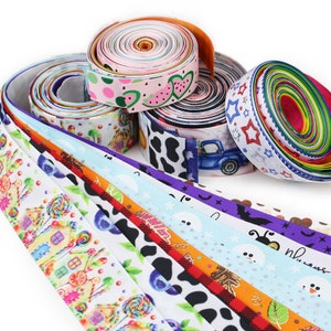 Printed Ribbon Grab Bag  - 7/8", 1.5", 3" Random Selection Grosgrain Ribbon