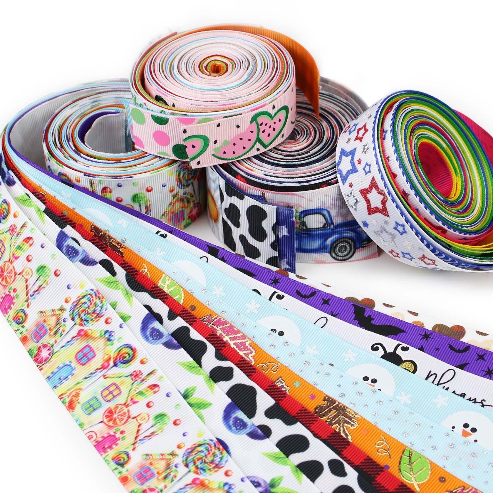 Hearts with Dotted Line Edge Grosgrain Ribbon, 3/8-Inch, 10-Yard – Party  Spin