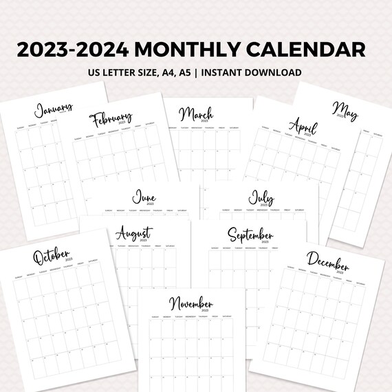 2024 Calendar Printable Cute Free 2024 Yearly Calendar Templates Cute