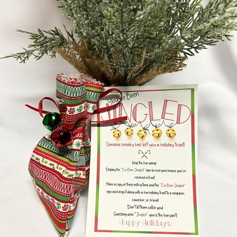 You've Been Jingled Printable, Christmas Printable, Secret Santa Gifts ...