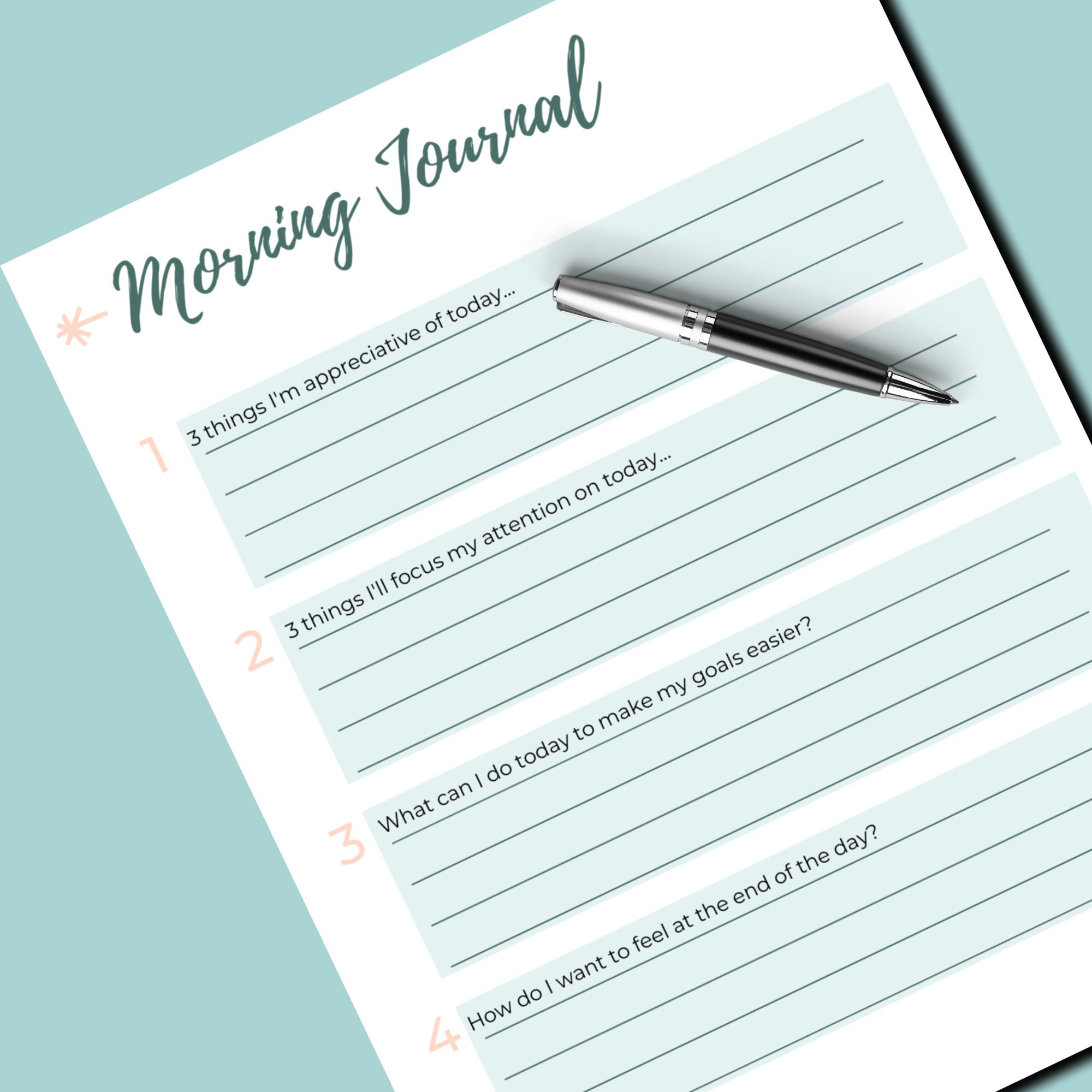 Morning Journal Template Morning Journal Template