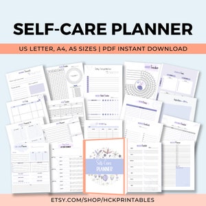 Kalender | Selbstfürsorge-Tracker | Wellness-Planer | Self Care Arbeitsbuch | Printable Wellness Journal | Habit Tracker | Achtsamkeit