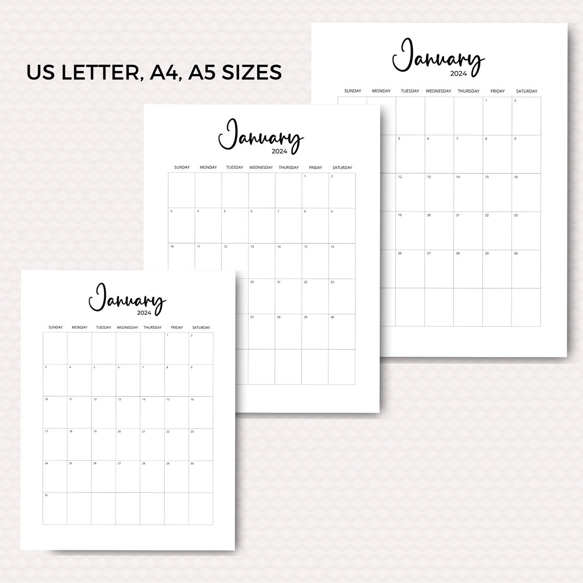 2023 2024 Monthly Calendar Printable Monthly Calendar 2023 Monthly