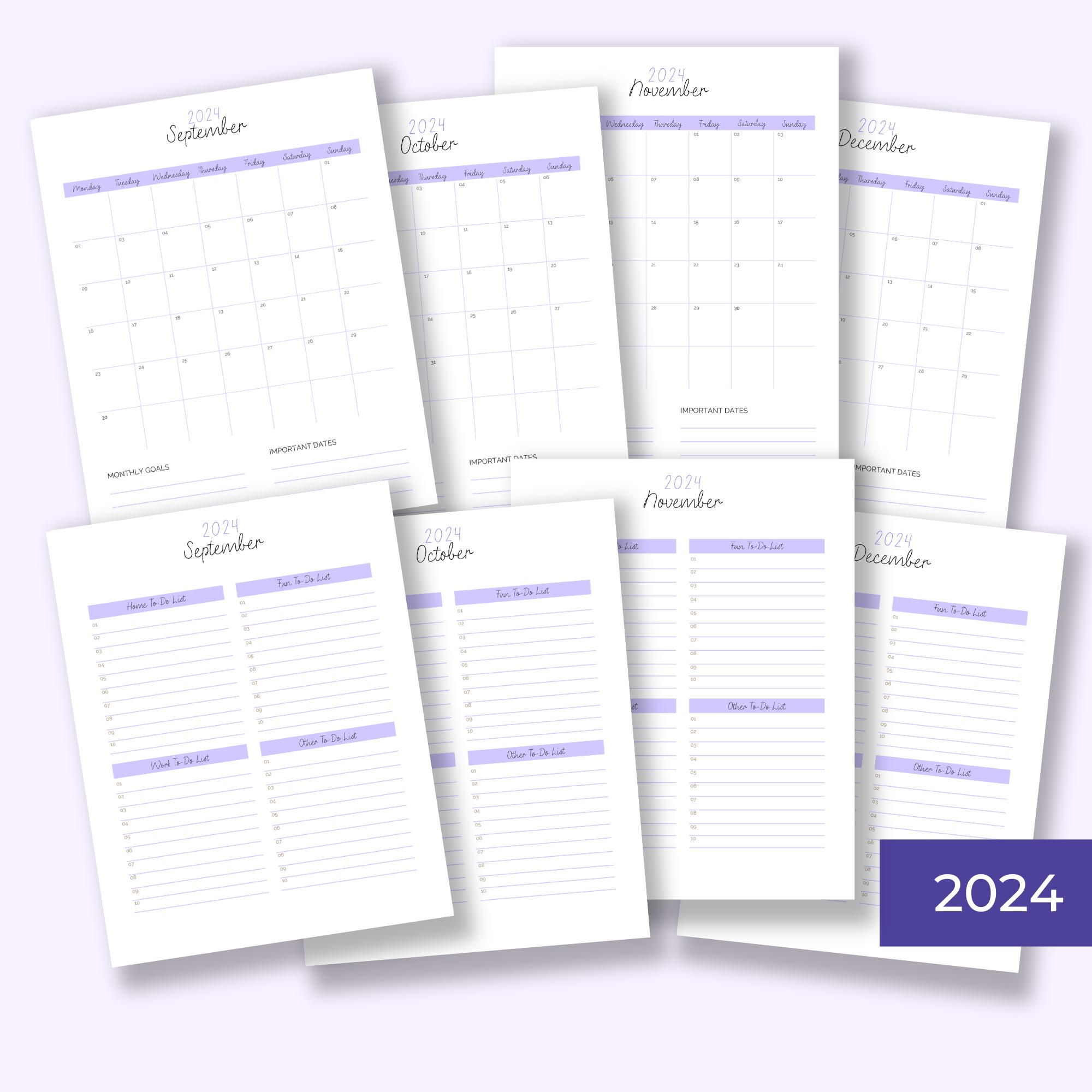 2024 2025 16 month Calendar 2024 Wall Calendar 2025 Calendar Year