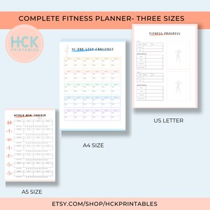 Fitness Planner Printable Fitness Planner Health & Fitness Planner Fitness Tracker Printable Fitness Journal Printable Fitness Log image 4