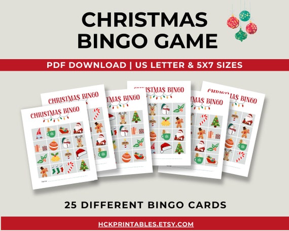 25 Jugadores De Bingo Para Navidad